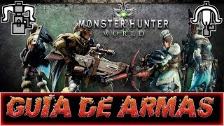 Monster Hunter WorldGUÍA DE ARMAS Ballesta pesada y Ballesta ligera [upl. by Sherj]