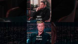 Leonardo DiCaprio vs Brad Pitt NET worth networth evolution hollywood shorts [upl. by Hctub]