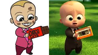 The Boss Baby  Tim vs Baby Gang Scene funny drawing meme [upl. by Demetre]