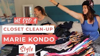 ORGANIZED CLOSET The Marie Kondo  KonMari Style [upl. by Hewet]