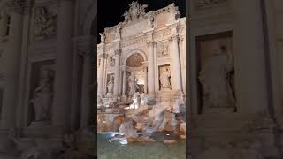 Fontana di Trevi ⛲ Trevi Fountain shorts rome romantic october2024 travel italytourism [upl. by Giark]