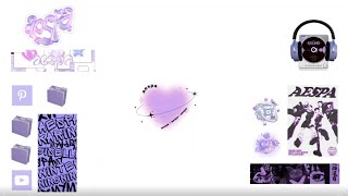 aespa intro outro free copyright template purple aesthetic kpop aespa template [upl. by Spence88]