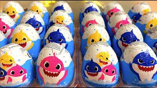 No talking ASMR Unboxing Chocolate Eggs Baby Shark [upl. by Yrrehs82]