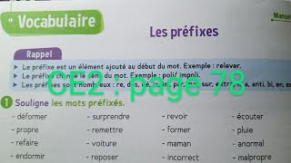 CE2  Vocabulaire  Les préfixes page 78 cahier d activités Le trésor des mots [upl. by Riane41]