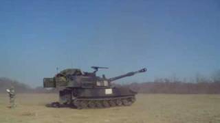 M109A6 Paladin Firing [upl. by Ahsenor]