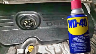 WD40 Engine bay clean [upl. by Airdnekal]