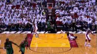 Dwayne Wade Touchdown Pass to Lebron James vs Boston Celtics HD [upl. by Carmelita]