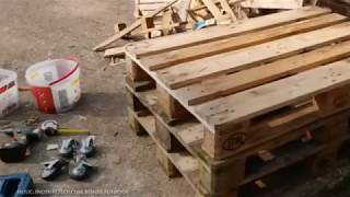 Tuto fabriquer tout seul un établi de travail en bois avec des palettes [upl. by Kirre]