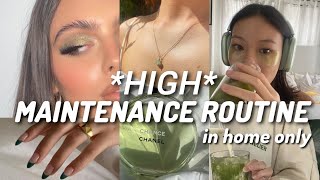 how to be HIGH MAINTENANCE GIRLat home easily🎀⋆｡‧˚ʚ🍵ɞ˚‧｡⋆haircare oralcare skincare bodycare [upl. by Friedlander]