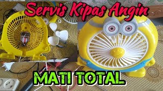 Cara memperbaiki kipas angin mini mati total  servis kipas angin [upl. by Hallett]