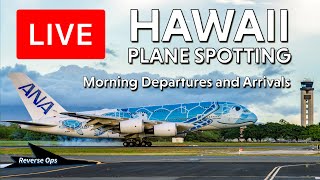 🔴 LIVE Morning Departures and Arrivals from Honolulu Hawaii  PHNLHNL  A380 [upl. by Shimkus]