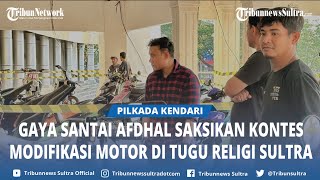 Gaya Santai Afdhal Calon Wakil Wali Kota Kendari Bercelana Pendek Saksikan Kontes Modifikasi Motor [upl. by Murage]