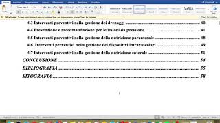 Come creare lindice o sommario per la tesi su word [upl. by Fulcher]