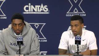 PRESS CONFERENCE James Farr Trevon Bluiett 111615 [upl. by Olim]