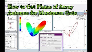 How to Get Phase of Array Antenna for Maximum Gain [upl. by Eelydnarb461]