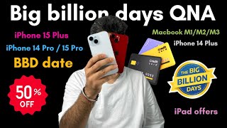 Big Billion days QNA iPhone  Macbook M1M2M3  Card offers  iPhone 14 Plus  iPhone 15 Plus [upl. by Brathwaite426]