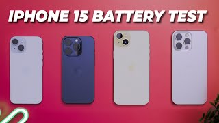 iPhone 15 vs 15 Pro vs 15 Plus vs 15 Pro Max Battery Test [upl. by Ahsha415]