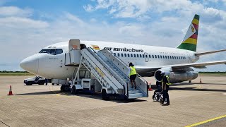 Boeing 737200 ак Air Zimbabwe  ВикторияФолс — Булавайо [upl. by Nwahsed]