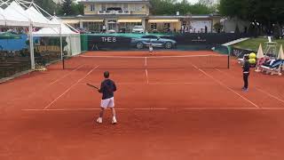 Diego Schwartzman practice Munich 2019 Court Level [upl. by Dollar]