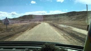 Road P1506 Ait Ben Haddou  Tazentoute near Ouarzazate Morocco 13032011 [upl. by Anaihs]