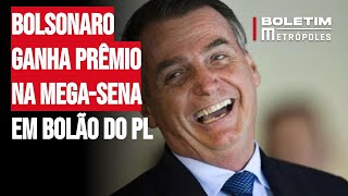 Bolsonaro ganha prêmio na MegaSena em bolão do PL [upl. by Nylodam62]