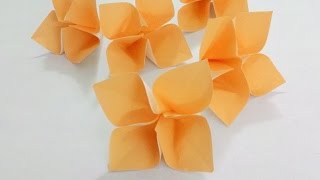 Origami easy flowerพับดอกไม้ง่ายจัง [upl. by Skurnik]