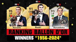 RANKING Every BALLON dOr WINNER from 1956 to 2024 😱🔥 ft Rodri Ronaldo Ronaldinho… [upl. by Aitnyc]