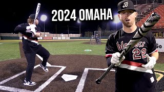 Hitting with the 2024 LOUISVILLE SLUGGER OMAHA  BBCOR Baseball Bat Review [upl. by Kall]