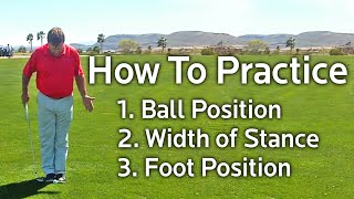 How To Practice Ball Position Width of Stance and Foot Position [upl. by Yelyr882]