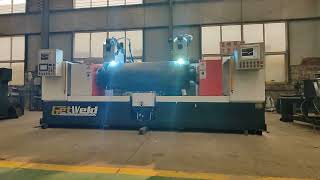 Air compressor tank double heads circular welding machine  Getweld [upl. by Burget]