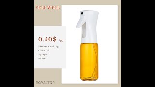 Royaltop Special Offer 200ml 300ml Tall Glass Olive Oil Spray Bottle [upl. by Eemak411]