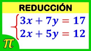 Sistema de ecuaciones 2x2  MÉTODO DE REDUCCIÓN método de eliminación  ejercicios resueltos [upl. by Beedon]