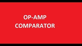 OPAMP as Comparator [upl. by Ailegave]