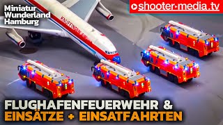 😍 Flughafenfeuerwehr 😍 Feuerwehreinsätze 🚨 🚒 Blaulicht amp Martinshorn  Miniatur Wunderland Hamburg [upl. by Ditmore]