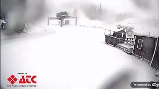 Severe blizzard in Idaho Pomerelle Mountain Resort USA October 9 2021 [upl. by Coral508]