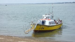 Harwich Harbour Ferry beaching at Felixstowes Landguard Beach 24th July 2024 [upl. by Deelaw467]