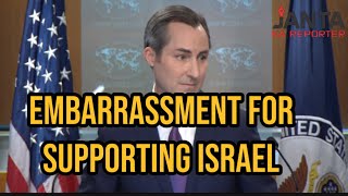 US official Matt Miller embarrassed over blind support to Israel on ICC warrant  Janta Ka Reporter [upl. by Notsnhoj]