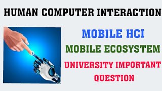 CS8079CS6008 Human Computer Interaction Mobile HCI  Mobile ecosystem in Tamil  WELCOME ENGINEERS [upl. by Eberle]