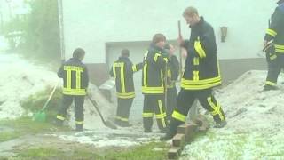 Unwetter im Oberbergischen  Hagel und Wassermassen richteten erhebliche Schäden an [upl. by Aical]