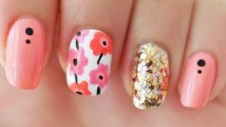 Marimekko Inspired Flower Nails [upl. by Aratahc559]