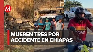 Accidente carretero en Chiapas deja al menos 3 muertos y 13 heridos [upl. by Lenci898]