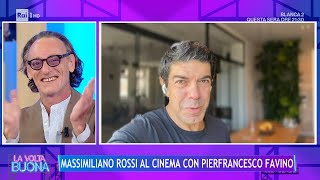 Massimiliano Rossi al cinema con Pierfrancesco Favino  La Volta Buona 02112023 [upl. by Idalla]