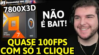 ATIVEI UMA OPÇÃO NA BIOS E GANHEI QUASE 100 FPS COM O RYZEN 7 7800X3D COMO AUMENTAR CLOCK CPU [upl. by Emolas]