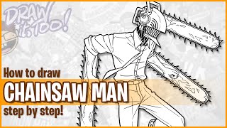 How to Draw DENJI CHAINSAW MAN  Narrated StepbyStep Drawing Tutorial [upl. by Euf125]