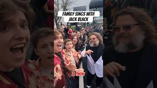 VIRAL VIDEO OF FAMILY SINGING WITH JACK BLACK 🥹🎤shorts [upl. by Llewkcor]