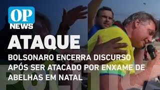 Bolsonaro encerra discurso após ser atacado por enxame de abelhas em Natal  O POVO NEWS [upl. by Akiret]