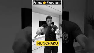 VERY FAST NUNCHAKU MASTER FOLLOW 👉 KARATESIR karatesir karate karatekihonkatakumite nunchaku [upl. by Ikeda]