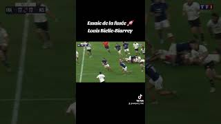 Essaie de Louis BielleBiarrey rugby France sport nouvellezelande francenouvellezelande [upl. by Arracahs]