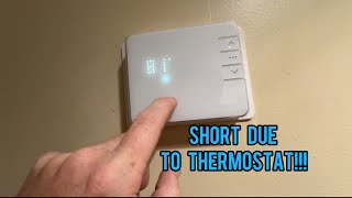 Thermostat causing low voltage short [upl. by Ahsienek82]