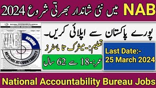 NAB Jobs 2024  How to apply National Accountability Bureau Jobs 2024Govt Jobs 2024 [upl. by Renferd469]